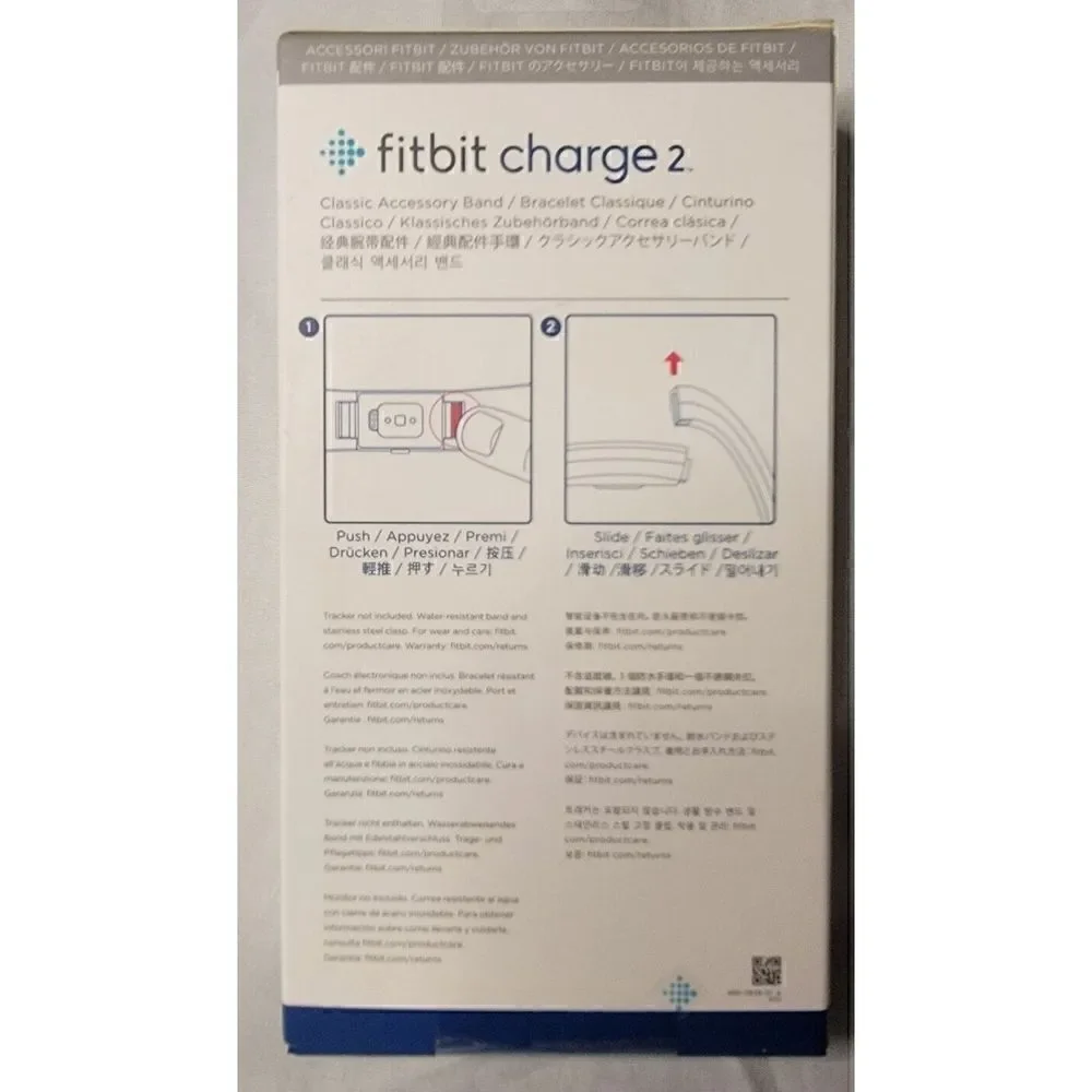 New Fitbit Classic Band for Charge 2 Fitness Activity Large Blue L/G